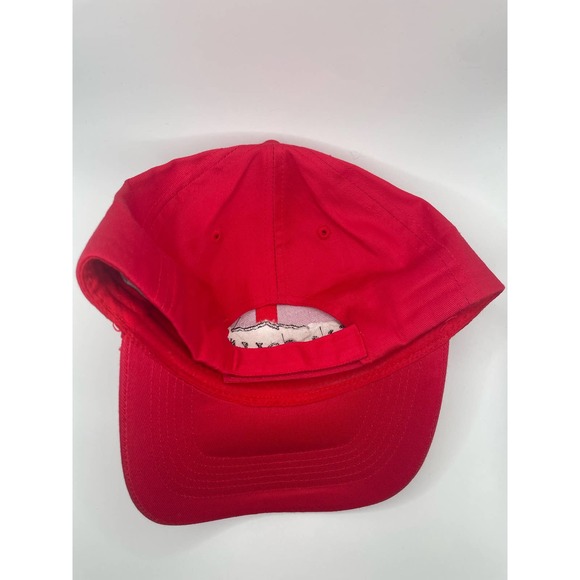 Las Colinas Men's Golf Club Hat Red Strapback Velcro Cap Adjustable One Size - Picture 3 of 5